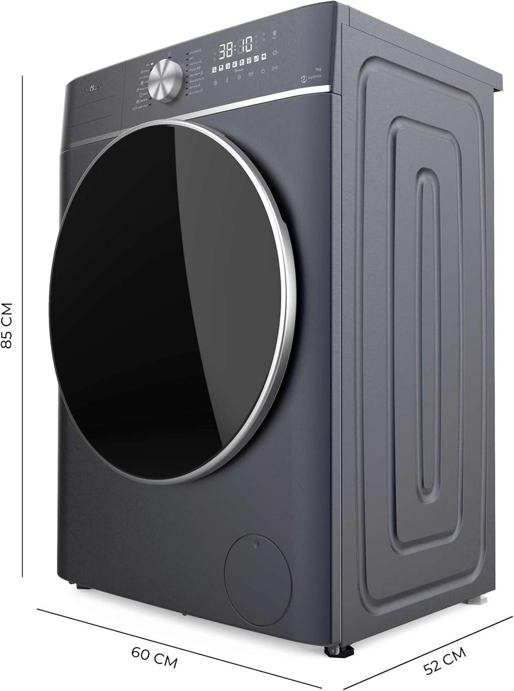 Cecotec Lave-linge Séchant 8-5Kg Chargement Frontal Bolero Wash&Dry 8580 Inverter Ice Blue A 1400RPM, 16 Programmes, Moteur Inverter Plus, SteamMax, OnSmart, Smooth Wash, SpaCare, Joint antibactérien