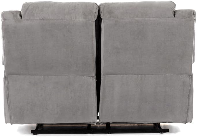 LOUNGITUDE - DETENTE - Canapé de Relaxation 2 Places en Microfibre - Gris
