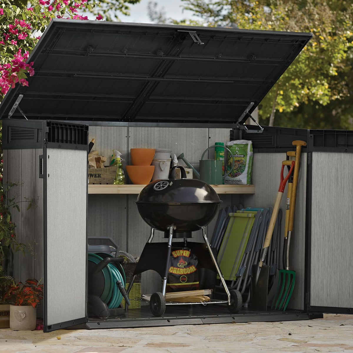 Keter Abri horizontal range poubelle GRANDE STORE - 2100 litres
