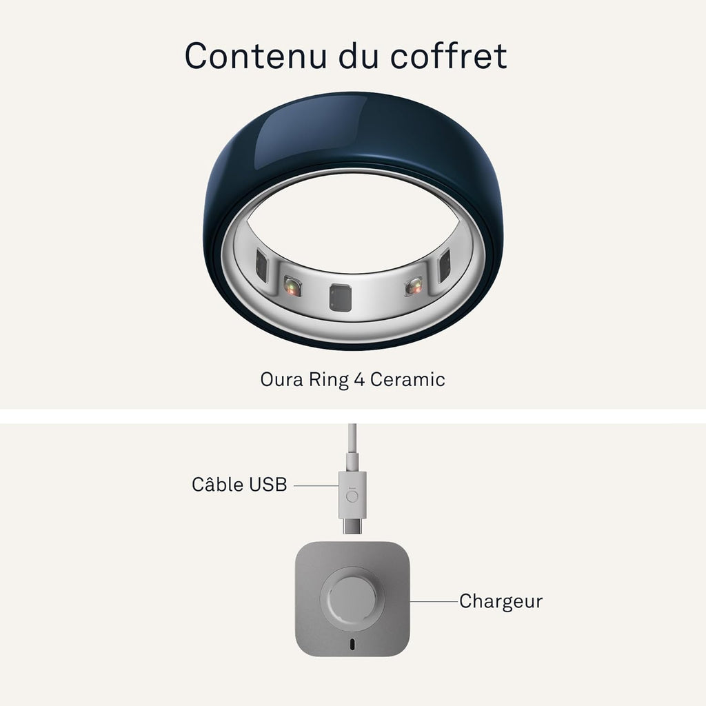 Oura Ring 4 Ceramic - Midnight - Taille 7 - Bague connectée - Trouvez Votre Taille avec Le baguier Oura Ring 4