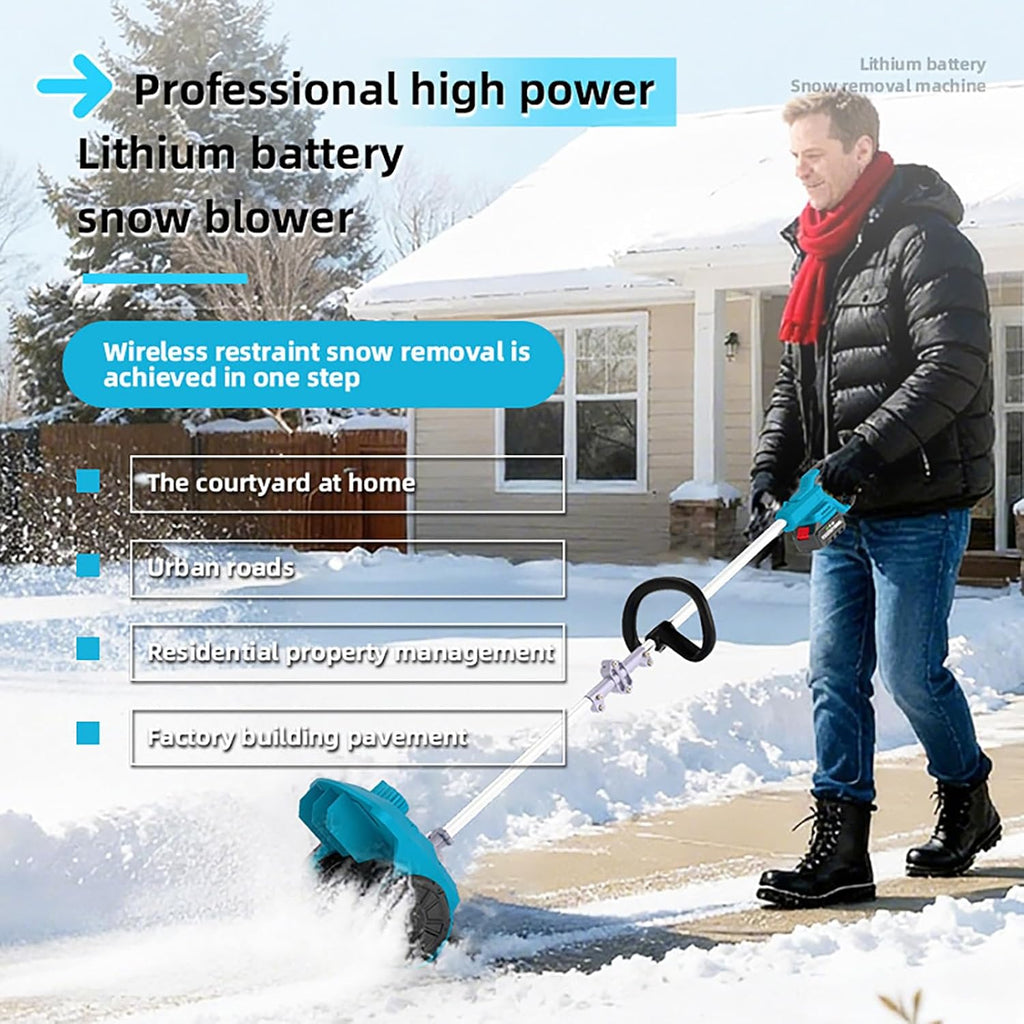 Machine à Déneiger, Pelle à Neige Pliable sans Fil avec 2 Batteries Et Manche Télescopique, Largeur De Déblaiement 35 Cm, épaisseur 20 Cm, Machine à Neige Portable Légère pour L'extérieur, 1 Battery