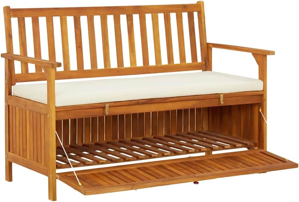 vidaXL Banc de Rangement de Jardin Siège Coffre Stockage Bois d'Acacia Massif
