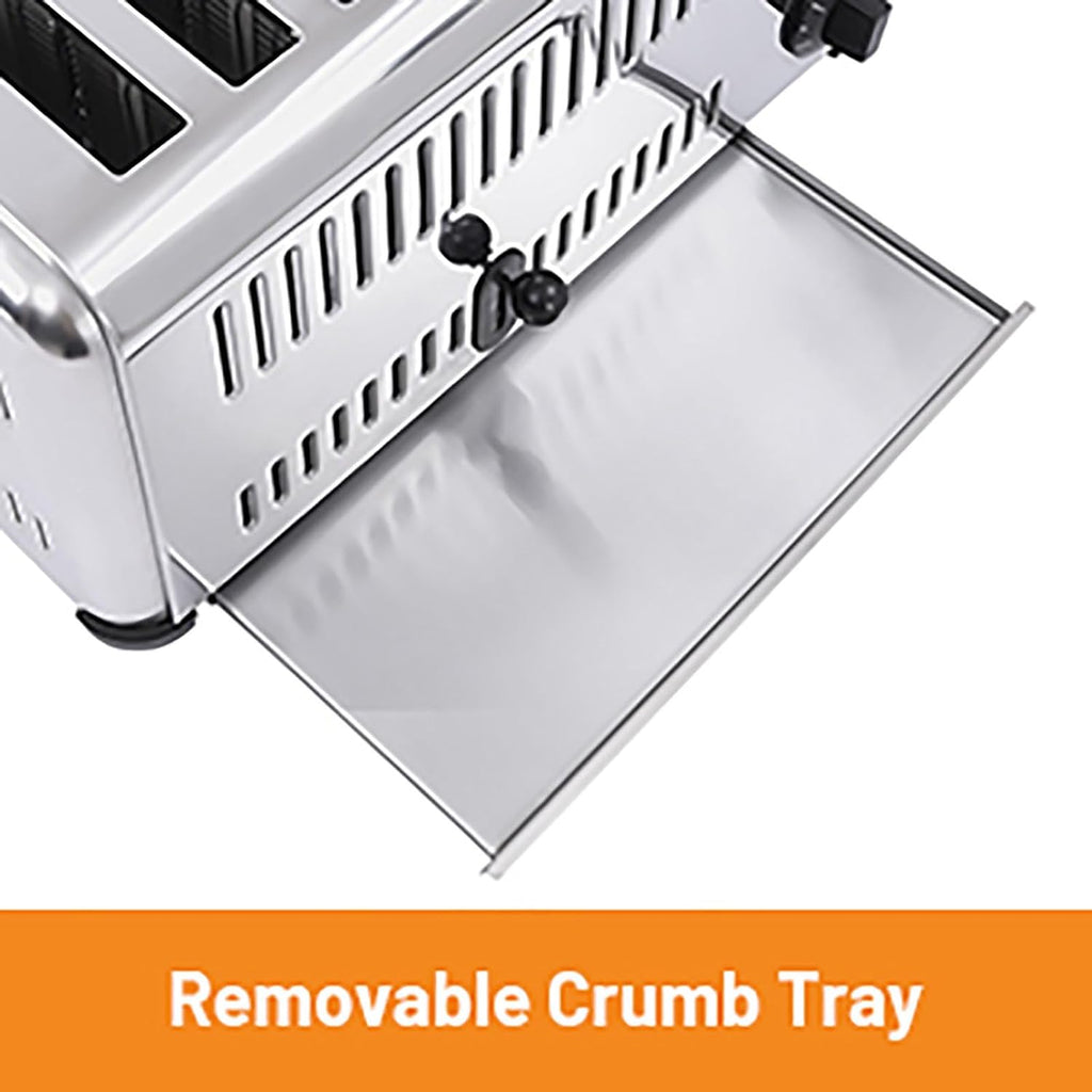 Beachtiful Machine à Pain Commerciale Grille-Pain 6 Tranches, Fente de 3 cm, pour Restaurant et Cuisine Domestique 2240W