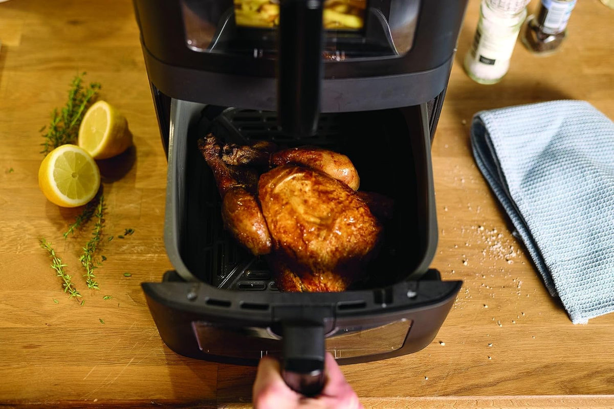 frifri Airfryer Duo Slim 13L - technologie Cyclonique Airflow, 12 programmes automatiques, matériaux haut de gamme - Noir