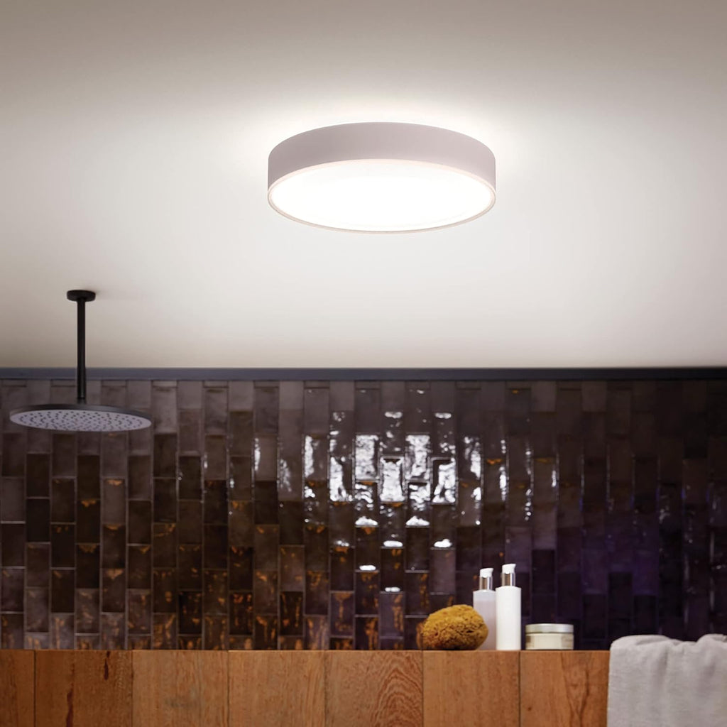 Hue White Ambiance Plafonnier Devere Large, Blanc, compatible Bluetooth, fonctionne avec Alexa, Google Assistant et Homekit