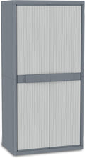 Terry - Jumbo 3900 UW, Armoire à 2 portes Multifonction, Armoire à Balais, 4 Étagères Internes, pour Intérieur et Extérieur Couvert, 89,7x53,7x180 cm