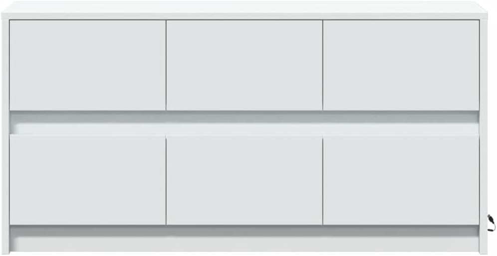 Festnight Meuble TV LED Meuble TV 100 cm Banc TV Table TVTable Television Salon Meubles pour Audio/vidéo Meuble de salon-Blanc-100 cm