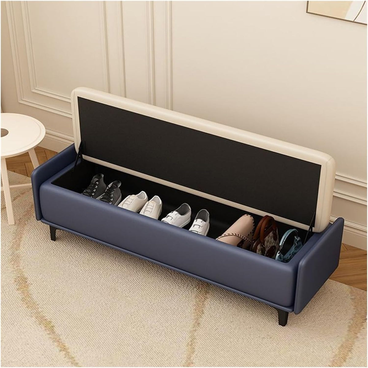 Banc pour bout de lit de chambre Banc de bout de lit, banc d'entrée rembourré moderne, banc de chevet, banc de rangement, repose-pieds de chambre à coucher, chemin d'entrée de lit Petit banc pour cham