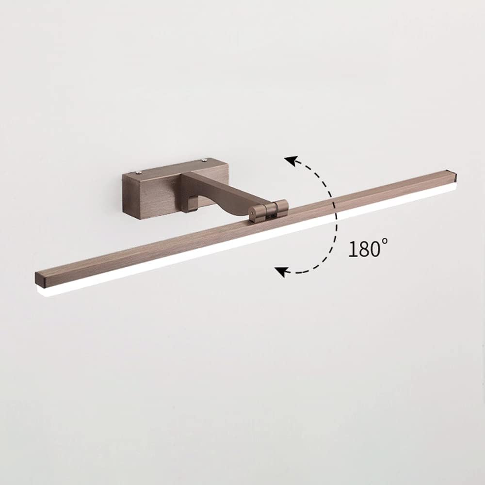 Applique murale LED réglable pour salle de bain, miroir de courtoisie moderne, éclairage de maquillage rotatif à 180°, éclairage intérieur pour toilettes et armoires, miroir avant