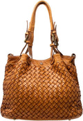BARONE Sac en cuir tressé pour femme – Sac de voyage en cuir véritable – Sac à main fabriqué en Italie Siena Small