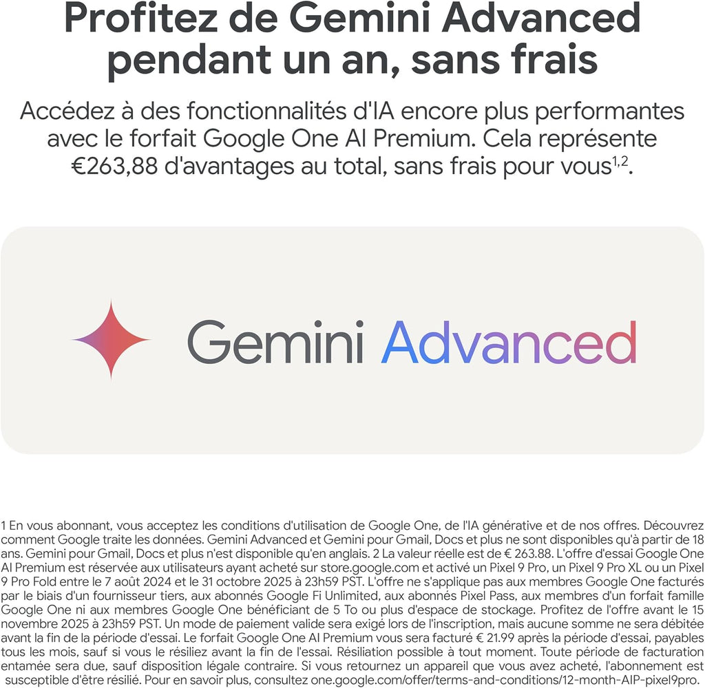 Google Pixel 9 Pro Fold - Smartphone Android débloqué avec Gemini - Triple Appareil Photo arrière avancé - Écran Pliable - Vidéo en Mode Mains Libres - Porcelaine, 256GB