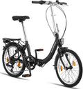 Licorne Bike Fold Premium Vélo pliant en aluminium 6 vitesses Dérailleur Shmano Système Quick-Fold