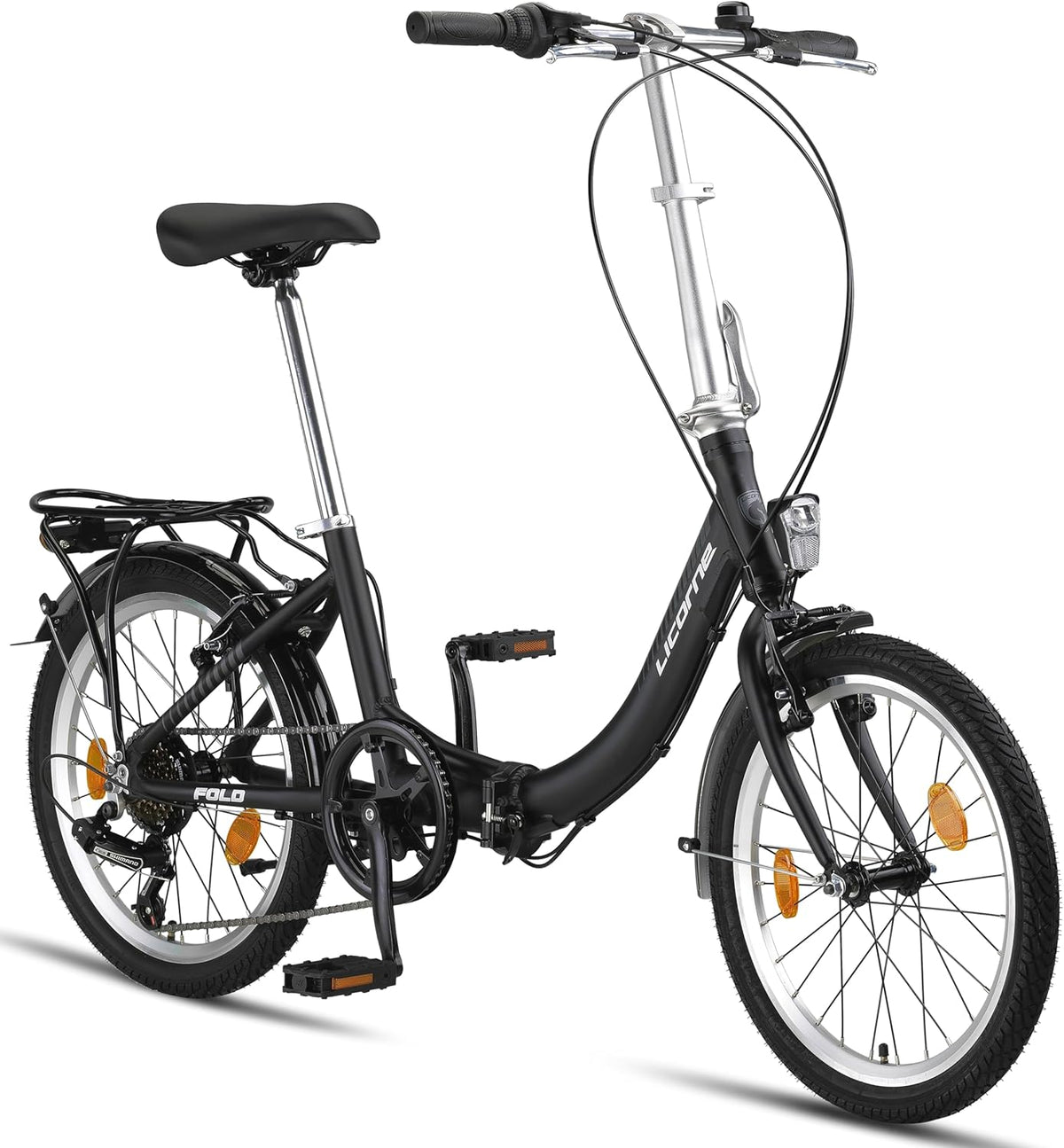 Licorne Bike Fold Premium Vélo pliant en aluminium 6 vitesses Dérailleur Shmano Système Quick-Fold