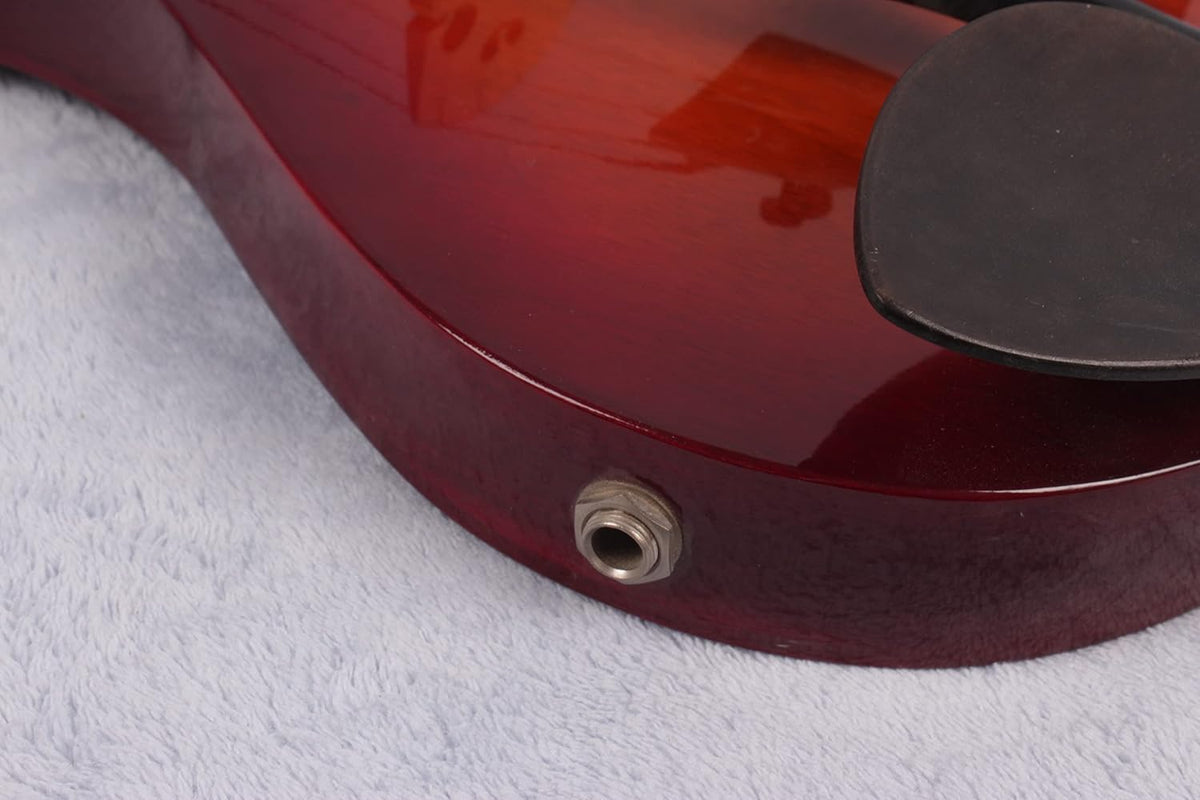 Yinfente Violon électrique 4/4 métallique en forme de violon professionnel en bois massif
