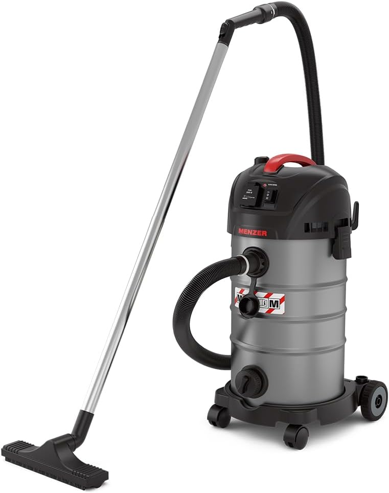 MENZER Aspirateur de Sécurité (Aspirateur Eau et Poussière) VCM 330, Classe de Poussière M, 30 litres, Équipement Antistatique Complet