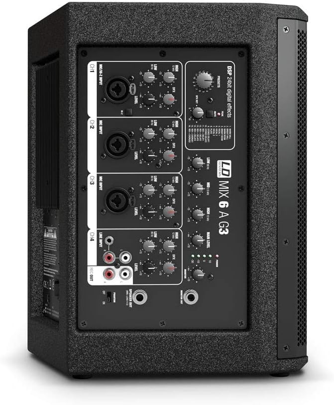 LD Systems MIX 6 A G3 - Haut-parleur actif 2 voies avec mélangeur intégré à 4 canaux
