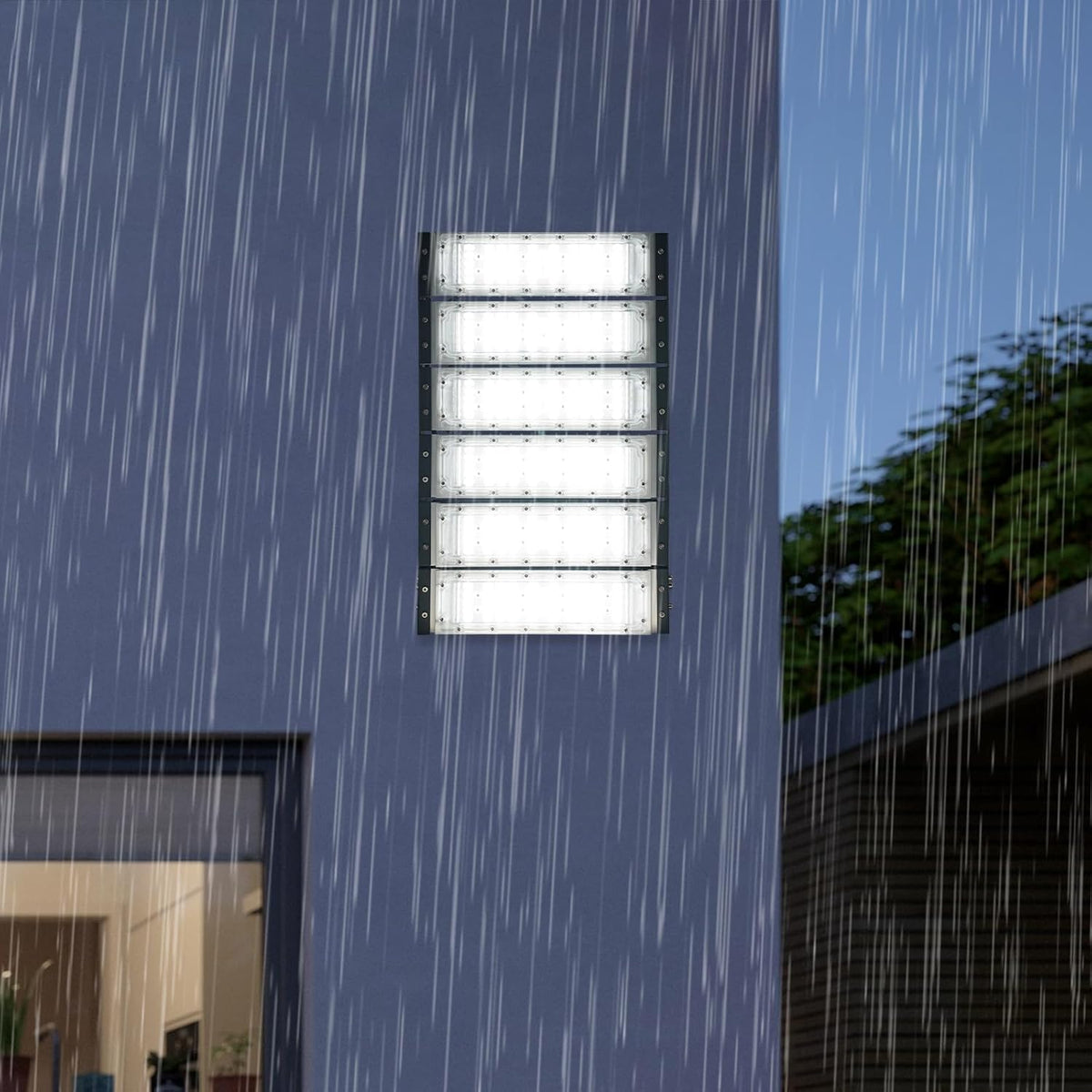Apriltop 300W Éclairage de Sécurité Extérieur, Projecteurs à Led, pour Une Utilisation en Intérieur et en Extérieur, pour Le Montage au Plafond, au Mur ou au Sol, 31.2 x 47.5 x 7cm