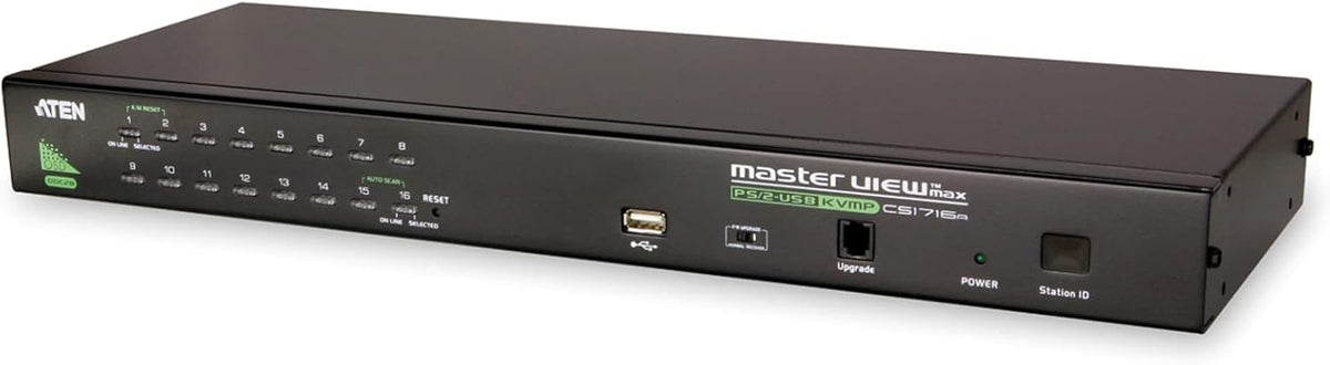 Aten CS1716A commutateur écran, Clavier et Souris Grille de Montage Noir