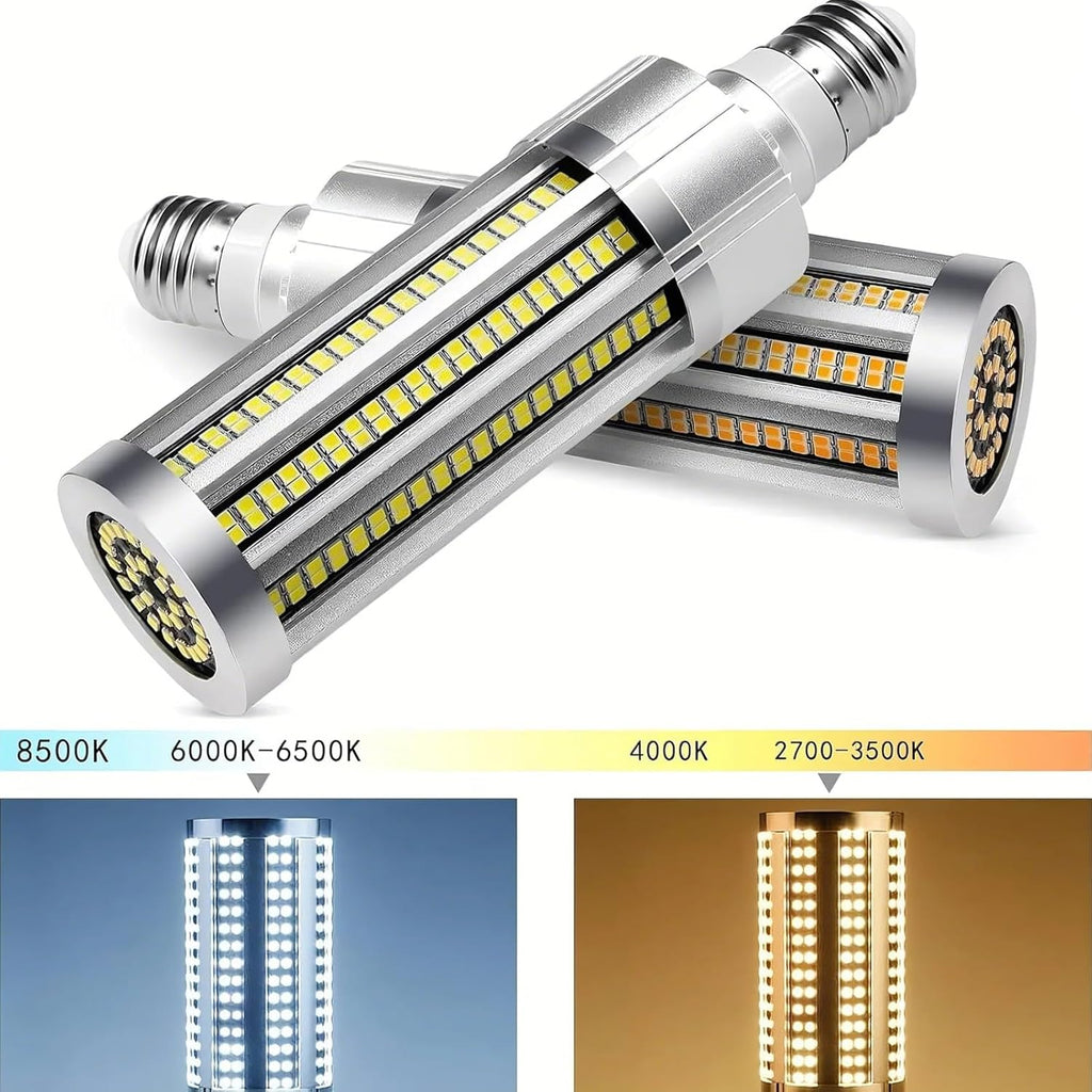 ZFFOZZ Ampoule LED 24000 Lumens, Culot E39 E40, 240W, Lumière du Jour 5000K, Équivalent 1000 Watts, Super Lumineuse.(Cool White,E40-200W)