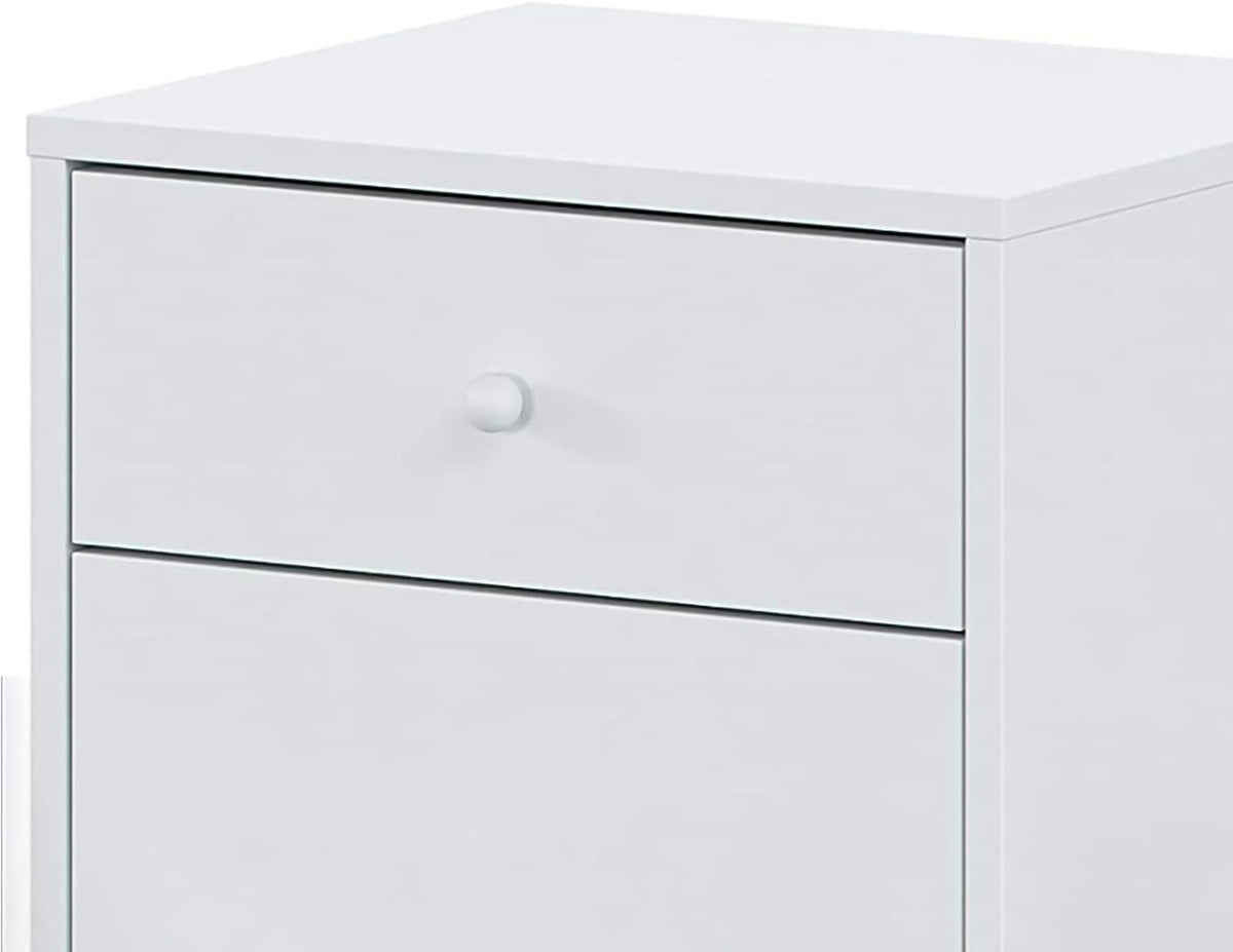 Mondo Viro Ensemble de meubles de chambre Sweet Commode et table de chevet en aggloméré blanc (Table de chevet et commode)