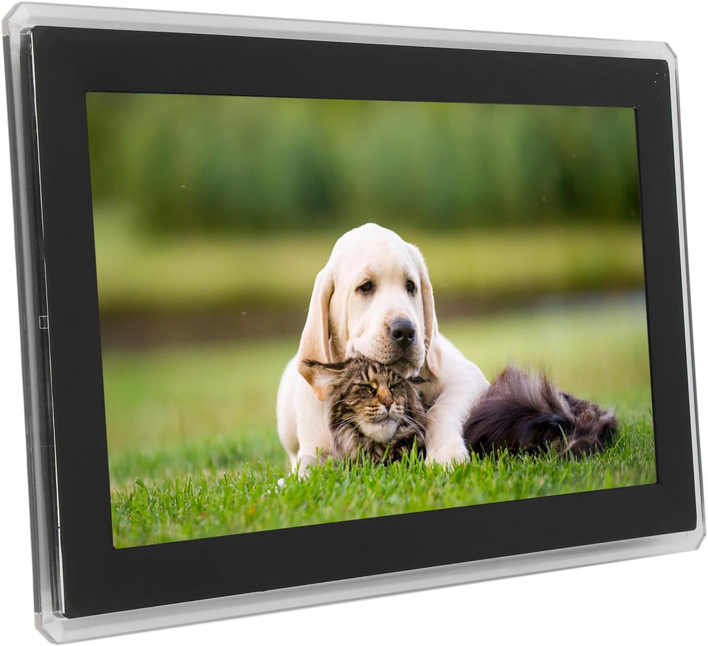 Cadre Photo Numérique Intelligent à écran Tactile de 15,6 Pouces, 1920x1080 FHD, Mémoire de 32 Go pour la Décoration Intérieure (Prise UE)