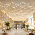 BANGBANGJI Guirlande Lumineuse décorative pour Rideaux de Mariage, Bande Lumineuse décorative pour Plafond de Mariage, Facile à Installer 100mx0.6m-WhiteVeil+WarmLight
