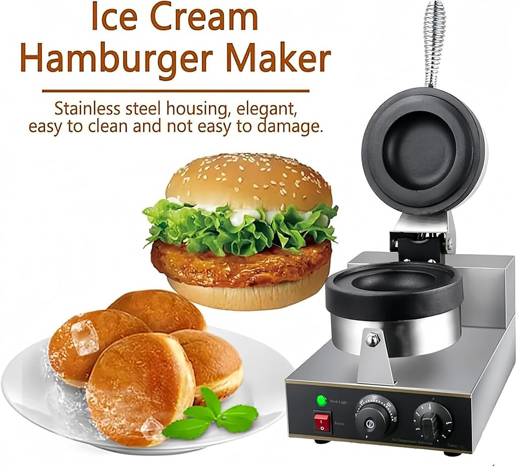 Machine à hamburgers électrique antiadhésive, 1200 W, presse à paninis, machine à sandwichs pour usage domestique et commercial, 110 V