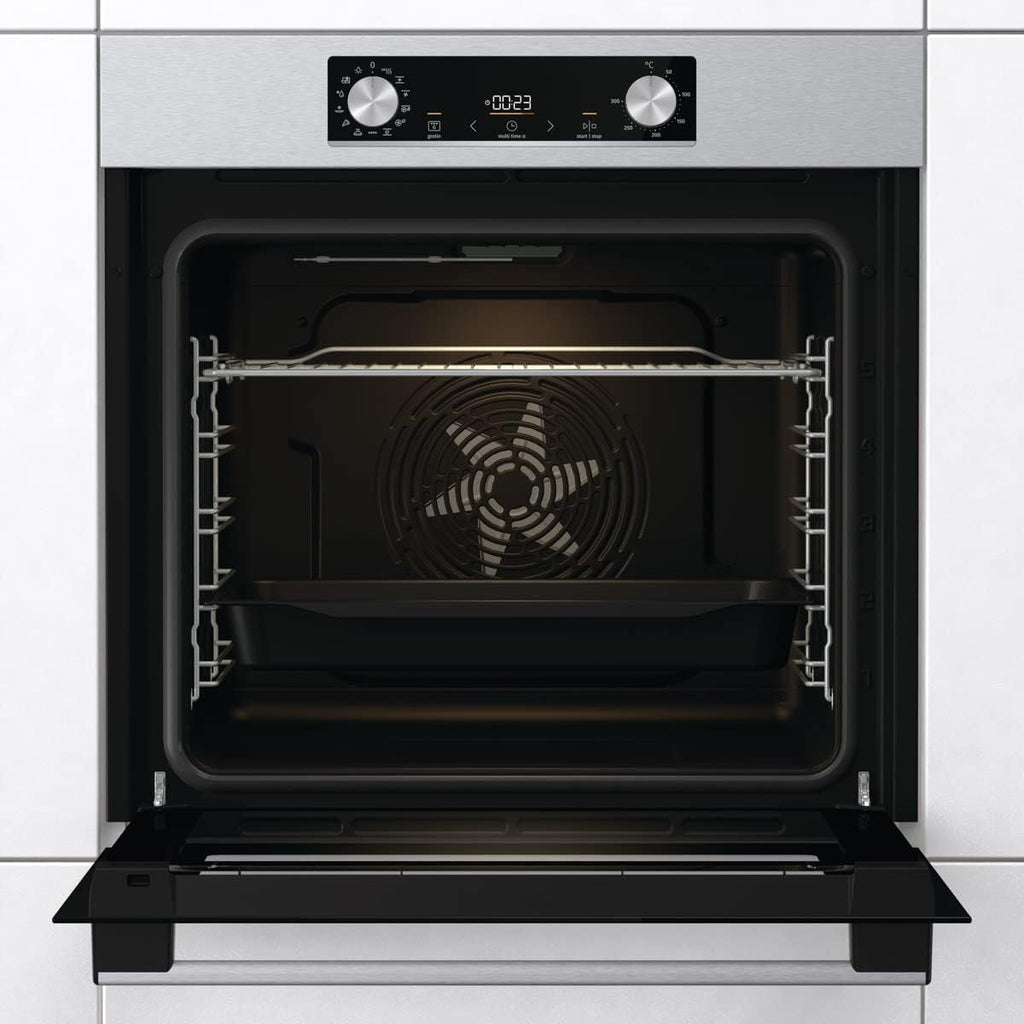 Gorenje OptiBake BOS 6737 E02X Four encastrable 77 L AquaClean Air chaud/ExtraSteam/AirFry/PerfectGrill/Pizzamode 300°C/Acier inoxydable