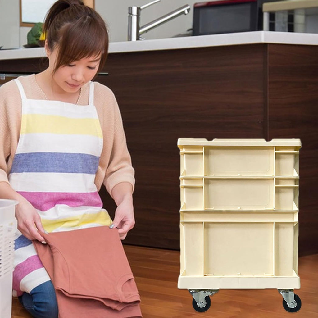 Panier avec roulettes pour rangement | Conteneurs résistants à grande capacité - Paniers organisateurs avec couvercles et roues, pour maison, bureau, extérieur, camping, garage, grenier, emballage