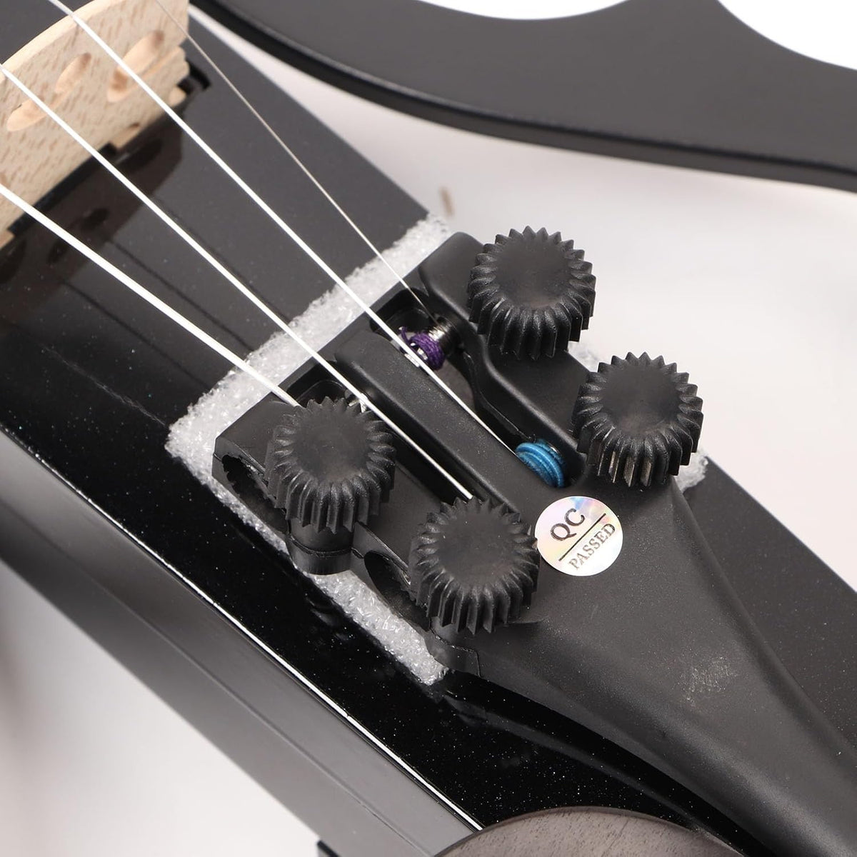 Dilwe Violon Électrique 4/4, Fibre de Carbone, Érable, 4 Cordes, Silencieux, Polyvalent, Réglable, Mute