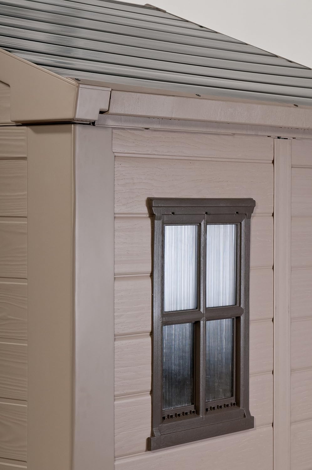 KETER Abri de jardin FACTOR 88 - 6,3m2 257 x 255 x 243 cm beige et marron K209875