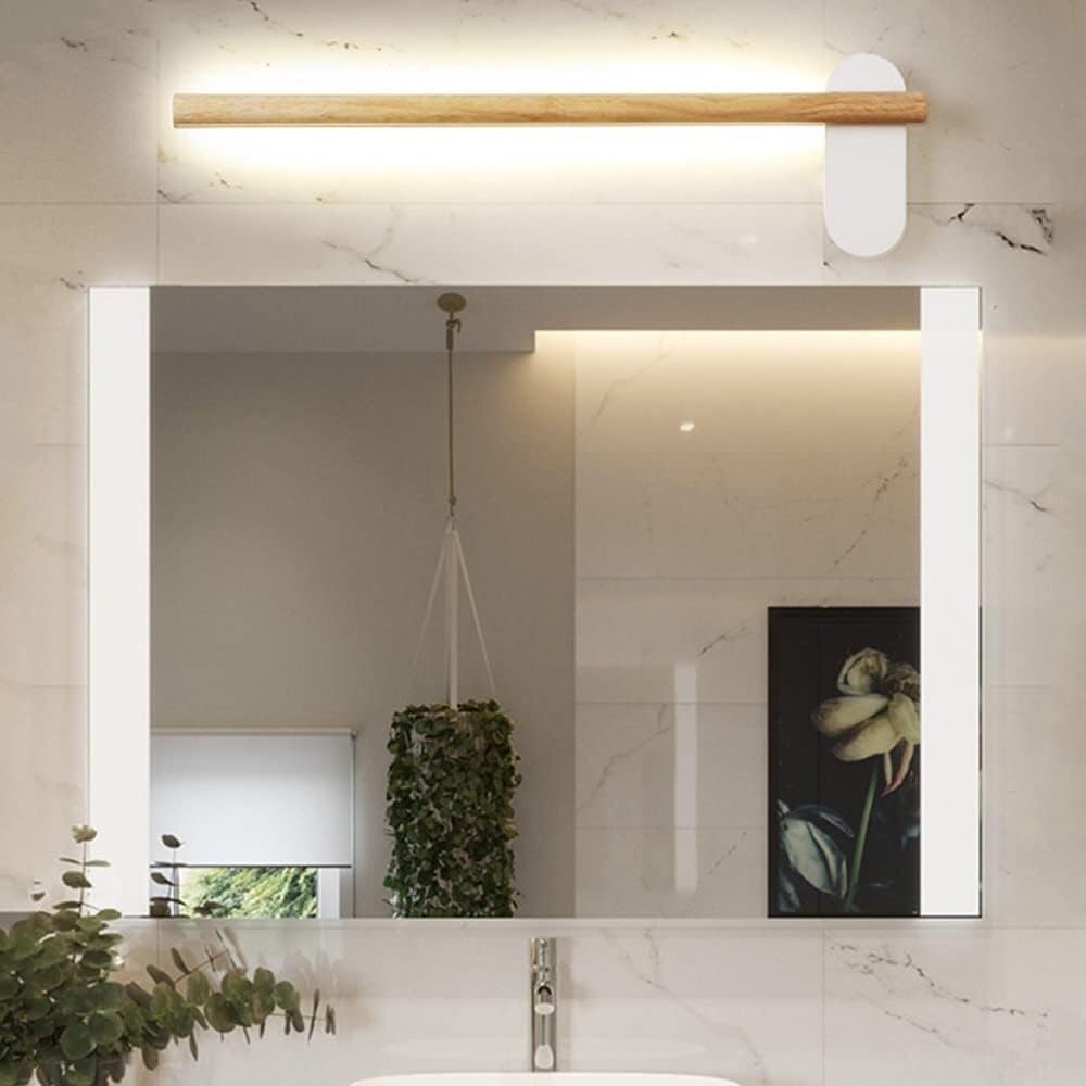 Générique Lampe LED blanche Compatible with miroir de vanité, éclairage avant moderne et linéaire Compatible with salle bain, 3 modes couleur, applique murale maquillage, Luminaires intérieur