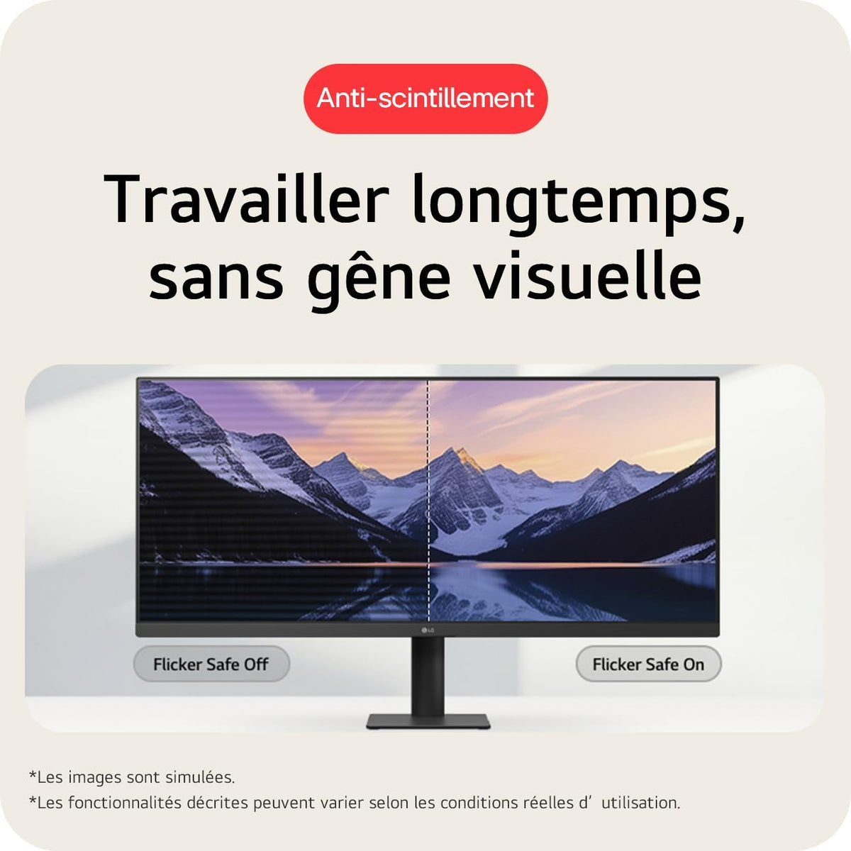 UltraWide™ 34U511A-B.AEU Ecran PC Ultra Large 34" - Dalle IPS résolution UWFHD (2560x1080), 5ms GtG 100Hz, DisplayHDR™ 400, sRGB 99% (CIE1931), inclinable, réglable en Hauteur, Mode Portrait