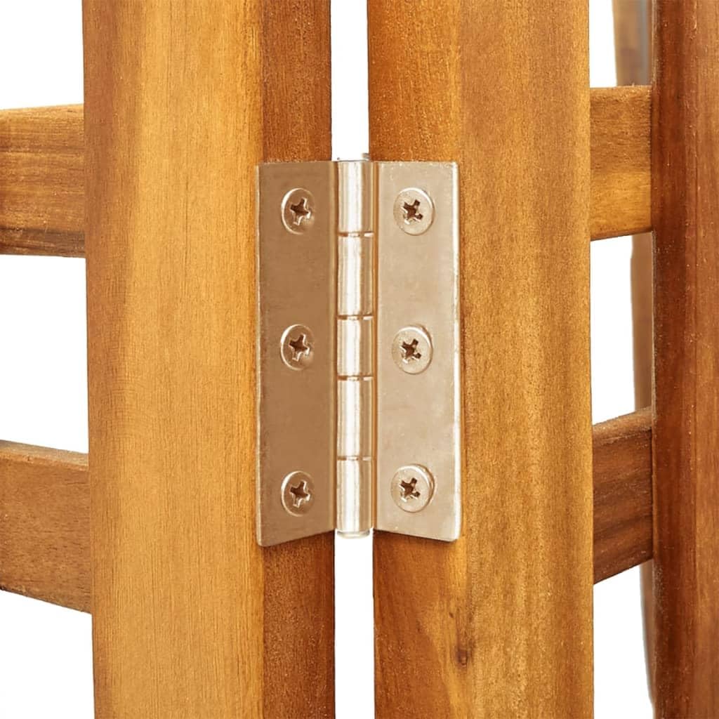 Paravent intérieur 3 Panneaux Pliables, Séparateur de pièce, Ecran d'Intimité Paravent Chambre à Coucher Maison Balcon, 121,5x2x180 cm Bois d'acacia