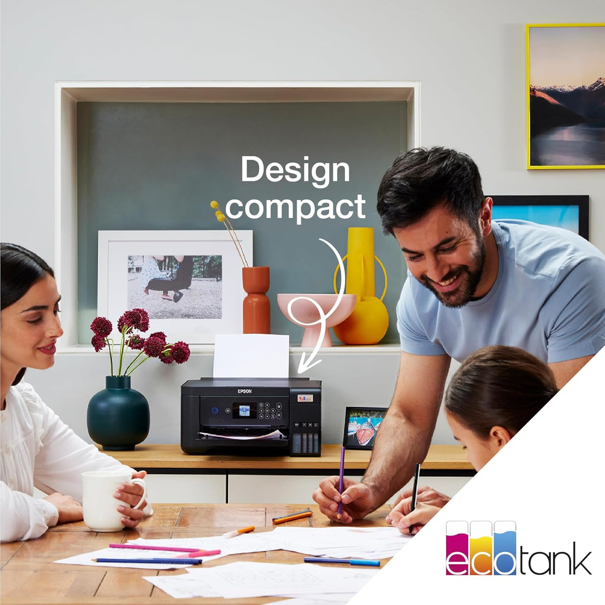 EcoTank ET-2850 A4 Imprimante Multifonction Wi-FI avec réservoir d'encre jusqu'à 3 Ans d'encre Incluse