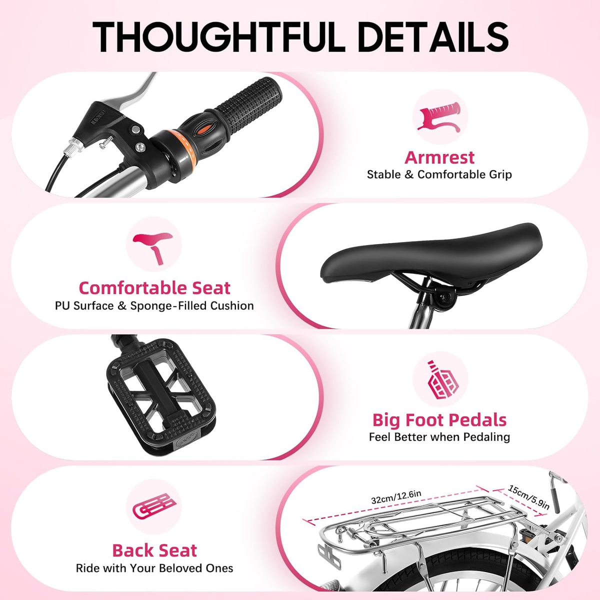 XUEMANSHOP Vélo pour enfant, 20 pouces, dérailleur à 6 vitesses, vélo pour femme avec phare, capacité de charge maximale 90 kg, pour 6, 7, 8, 9, 10 ans