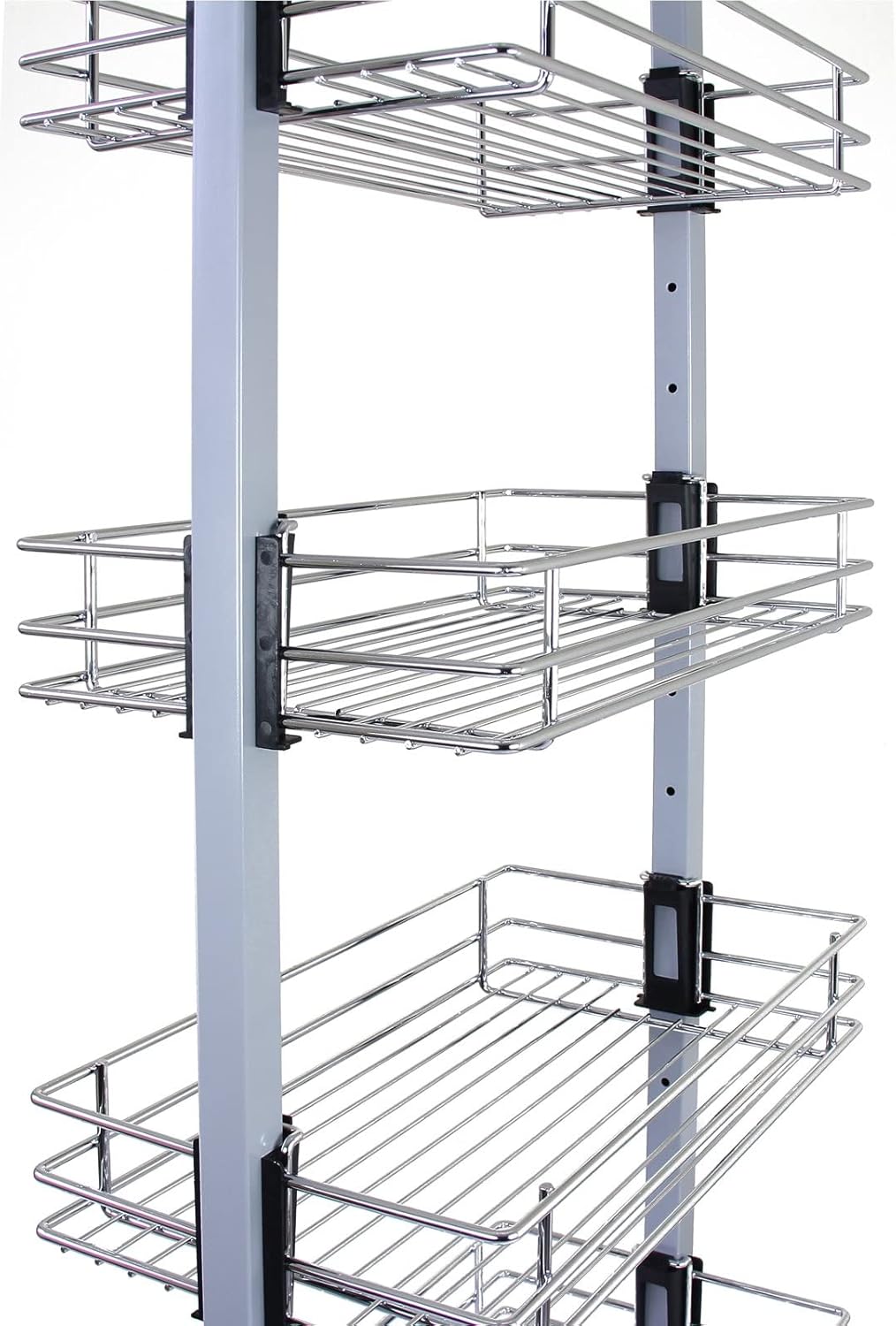 Garde-Manger Coulissant de Cuisine 190-220 cm Hauteur en Acier Inoxydable - Armoire espace restreinct - Optimalisation Rangement