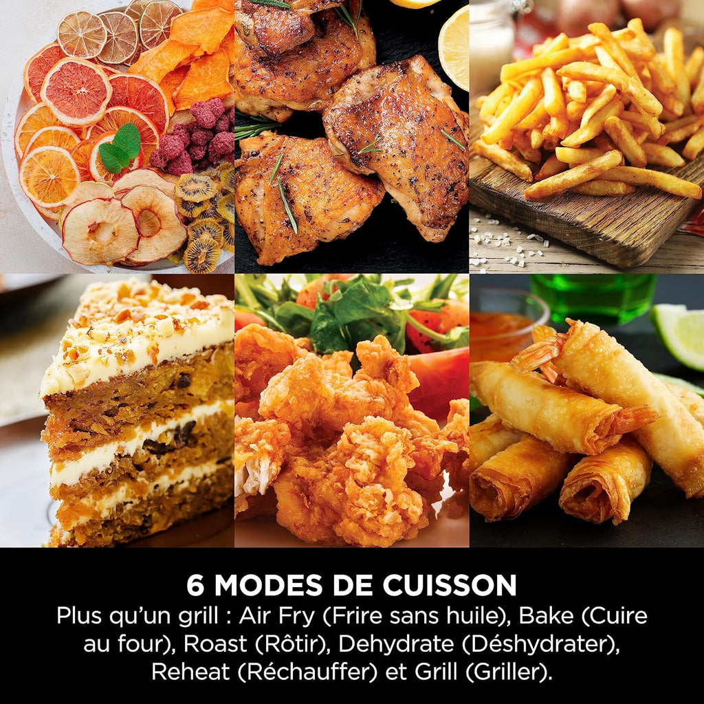 Ninja Foodi MAX Health Grill & Air Fryer, 6-en-1, Griller, Frire, Cuire, Rôtir et plus, 3,8L, Pièces Lavables au lave-vaisselle, Cuivre/Noir AG551EUCP