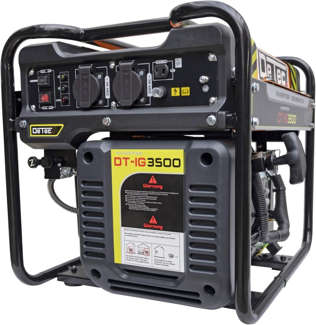 DeTec. Groupe électrogène à onduleur Inverter 3,5 kW numérique 230V Generateur a Essence