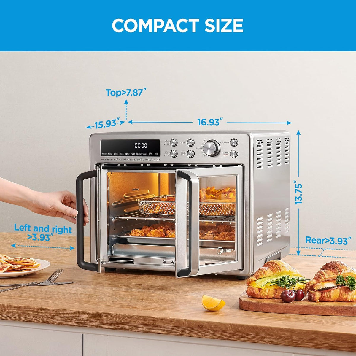 Midea Four grille-pain à porte française 26.4 litres Air fryer