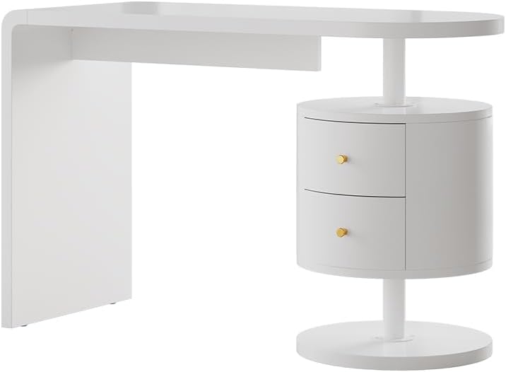 Vicco Coiffeuse Lara, Blanc Haute Brillance, 120 cm avec 2 tiroirs