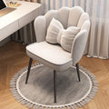Tabouret à dossier moderne du milieu du siècle avec siège rembourré doux – Élégant festonné pour salle à manger, chambre à coucher, chaise de coiffeuse pour plus de confort et d'élégance