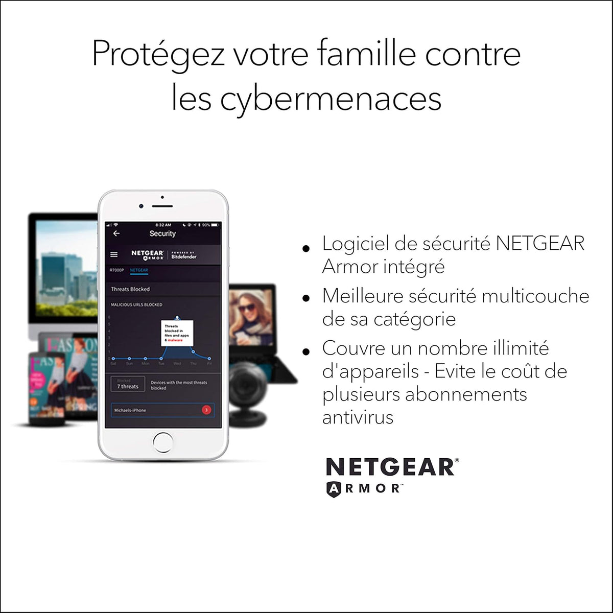 NETGEAR RAX40-100PES Routeur Nighthawk AX4 WiFi 6-Stream AX3000