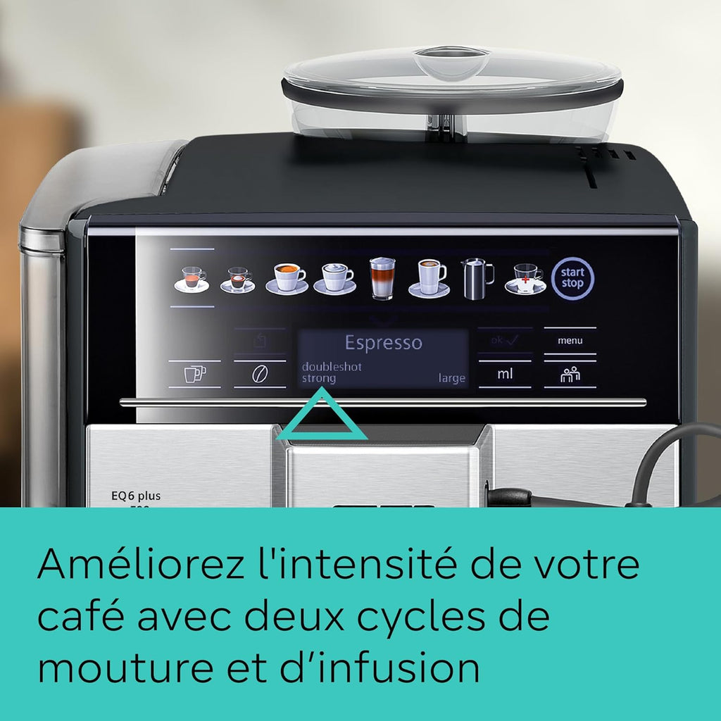 Machine a Cafe SIEMENS TE655203RW expresso entierement automatique EQ6 plus S500 - Anthracite