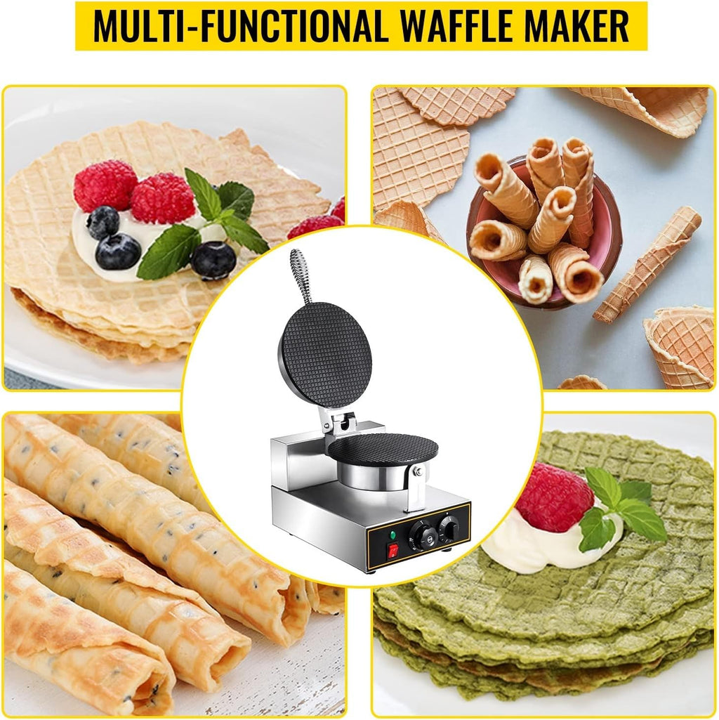 Machine à cône de gaufre de crème glacée électrique commerciale