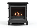Cheminée à gaz - métal 65x40x78 cm - noir - style classique