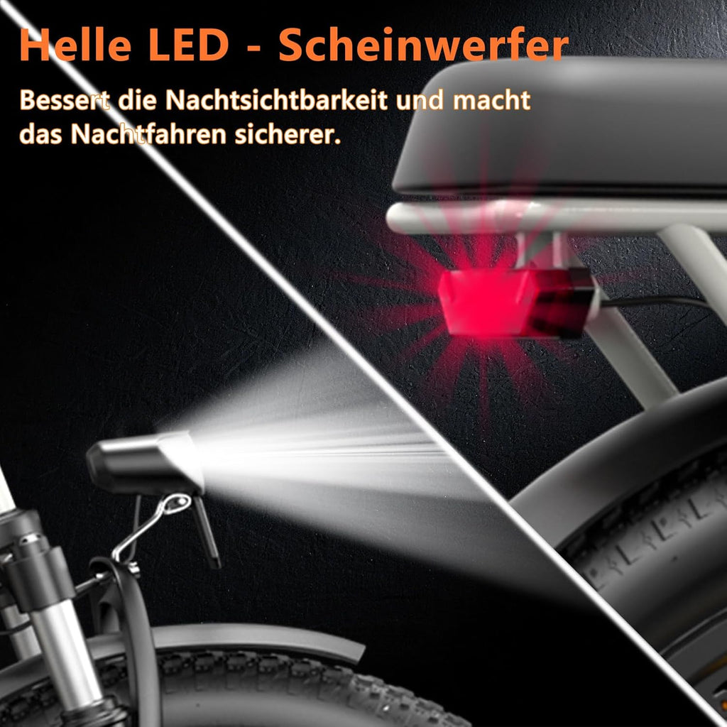 TIGUOWISH Vélo électrique C16 noir pour homme adulte, vélo d'équilibre électrique, 48 V 16 Ah, batterie amovible, vélo électrique pliable.