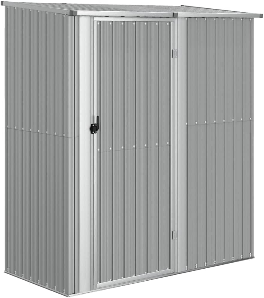 vidaXL Abri de Jardin Hangar de Stockage Abri de Rangement Remise à Outils Maison d'Extérieur Gris 180,5x97x209,5 cm Acier Galvanisé