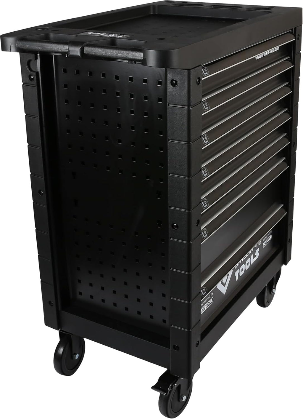 BRILLIANT TOOLS BT152900 Chariot d'atelier avec 7 tiroirs, vide Powered by KS TOOLS