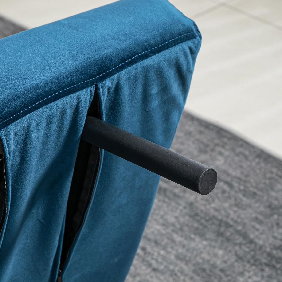 HOMCOM Canapé Convertible 2 Places 4 en 1, canapé-lit avec Dossier réglable sur 5 Niveaux, 2 Coussins et siège rembourré, Tissu Effet Velours, pour Salon, Chambre d'amis, Petit Espace, Bleu